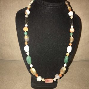 Multi gemstones vintage necklace
